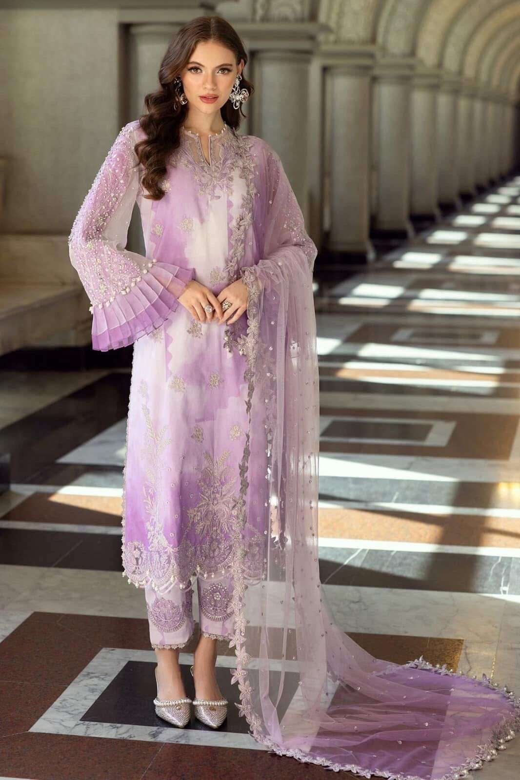 Charizma Festive Unstitched Collection 2025 Model And Open Pic by Charizma